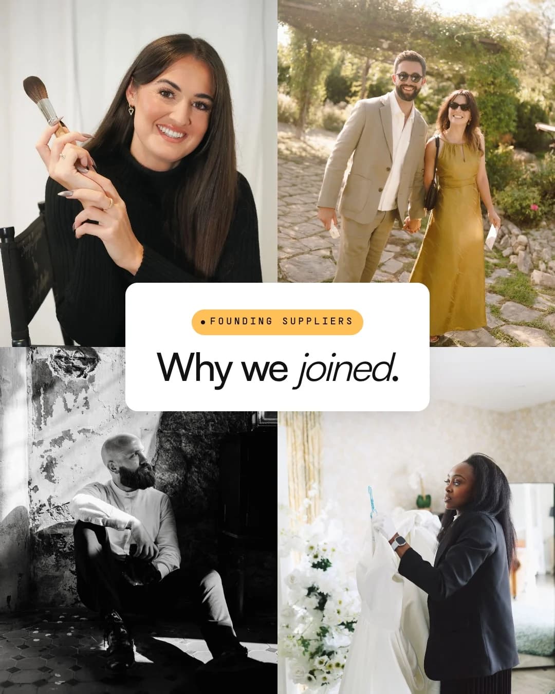 Meet some of our Founding Suppliers! 🤩

Each had the same thought you’re having. Is this actually different, or another list I pay to sit on?

With UNVL, couples see your work, pri