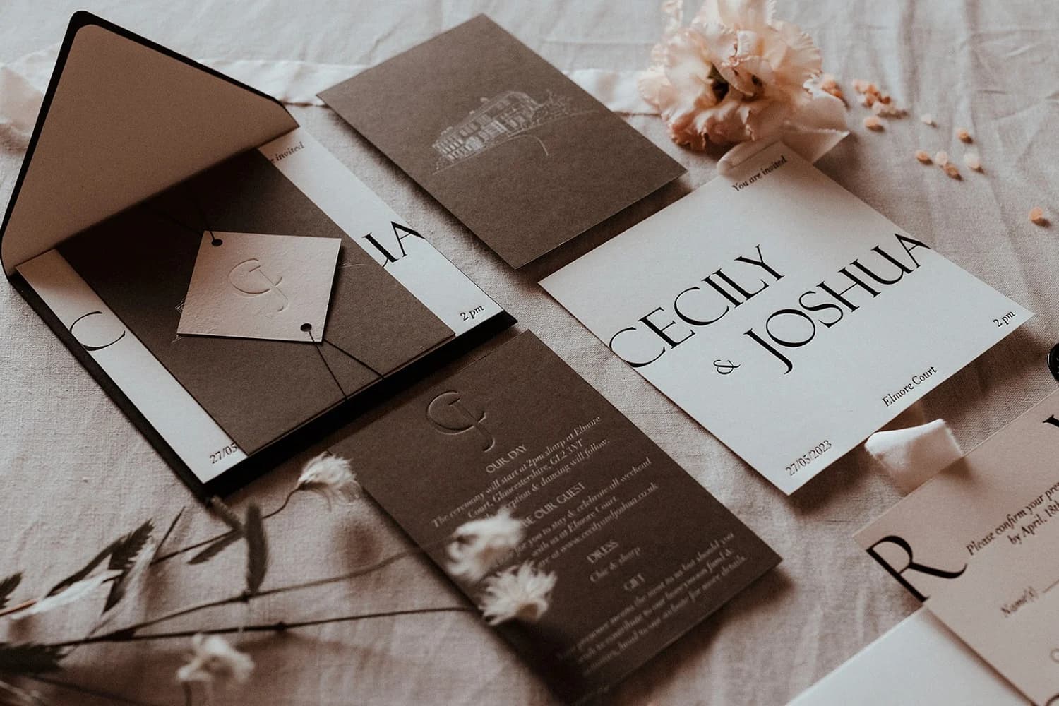 Wedding stationery by Smitten with Ink